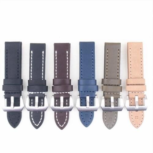 Wholesale 10Pcs/lot 20mm 22mm 24mm 26mm handmade genuine cow leather Watch band watch straps good quality new -071001