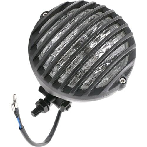 12V Grill Motorcycles Headlight 4.5" for Harley Chopper Bobber Cafe Racer