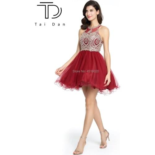 High-Neck Prom Dress Sleeveless Homecoming Prom Dress Short Embroidery Shining Rainbow Stone Open-Back Bridesmaid Party Dress