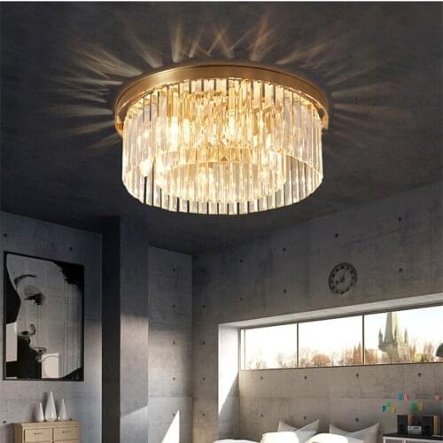 Postmodern Ceiling Lighting Clear Crystal Light-fixture Modern Corner Led Modern Staircase Lamps Artistic Livingroom Luminaire