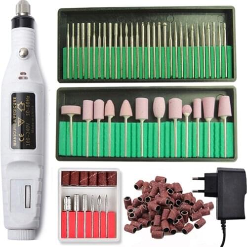 Professional Electric Nail Drill Machine Pedicure Manicure Drill Set Milling Cutters Set Nail File 20000RPM Polishing Equipment