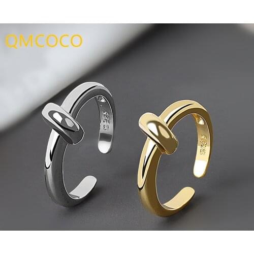 2021 New Style 925 Silver OL Minimalist Geometry Ring For Female Smooth Creative Romantic Fashion Jewelry Gifts
