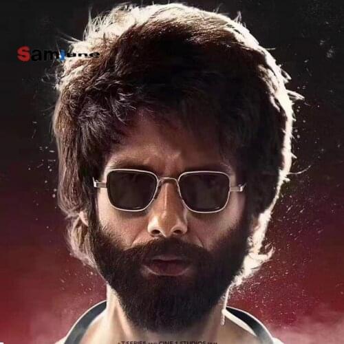 Samjune Hot Sale Square Alloy Sunglasses Men Women Steam Punk Metal Side Shield Design Shades Cool Black India Sunglass UV400