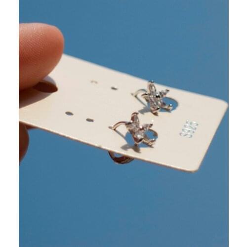 925 Sterling Silver Earring Fashion Zircon Flower Heart Star Moon Ear Bone Ear Buckle Personality Sweet Girl Silver Ear Jewelry