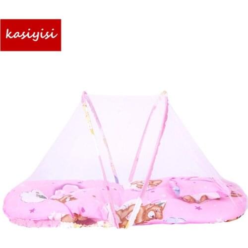 Baby Bed Nets Folding Mosquito Nets Infants Young Children Sleeping Pad Pillow Bedspread Mosquito Net Cartoon Cotton Bedspread