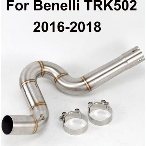 TRK502 TRK 502 Middle Mid Link Pipe Exhaust Motorcycle Without Muffler For Benelli TRK502 2016 2017 2018