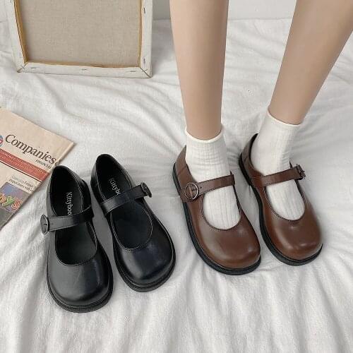 Womens Derby Shoes Soft Female Footwear British Style Casual Sneaker All-Match Shallow Mouth Modis Round Toe Leather New Dress P