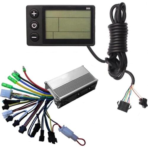 Bike Scooter Controller 4 Gears LCD Display Metal Mountain Bike Scooter Meter Suitable Control Accessory for Ebike Accessories