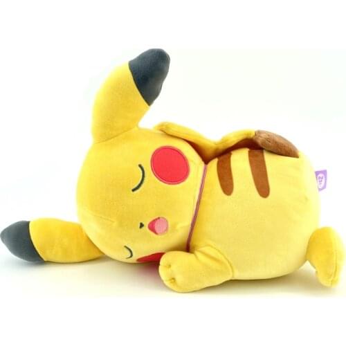 Japanese Anime Pokemoned Sleeping Face Pikachus Snorlax Kawai Plush Toys Collection Decoration Doll Exquisite Children Gift