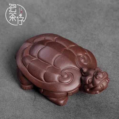Longevity turtle handmade tortoise Heshou tea table tea plate ornament tea ceremony tea art accessories decoration