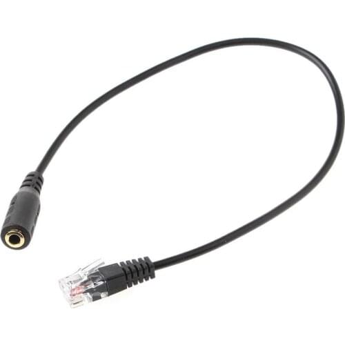 Female to RJ9 Male Headset Jack Phone Audio Adapter Cable Converters 3.5mm