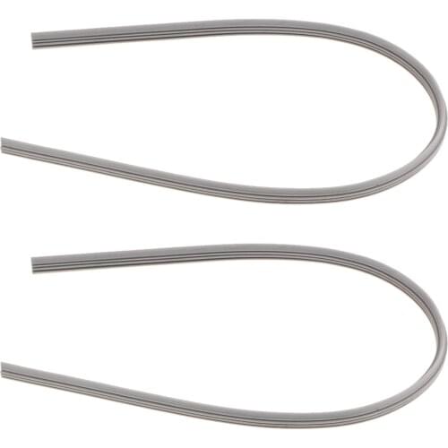 1 Pair Car Silicone Bracketless Windshield Wiper Blade Strips 28' 710mm Gray