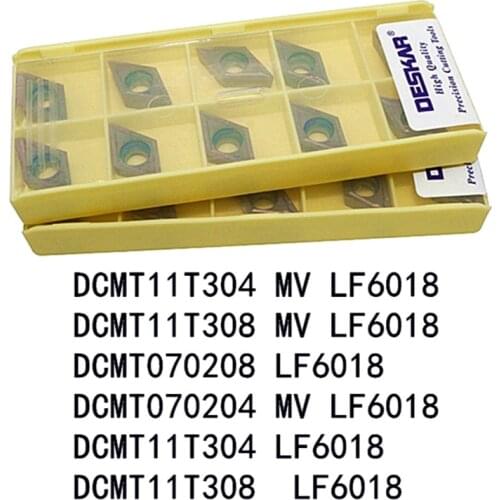 10P DCMT11T304 LF6018 DCMT11T308 MV LF6018 DCMT070204 LF6018 CNC lathe tool turning carbide insert for stainless steel