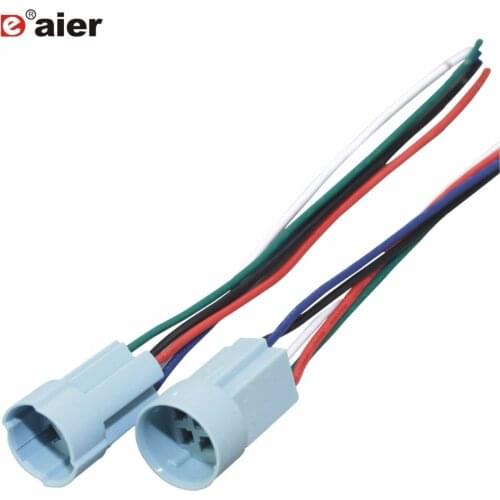 16/19/22mm Push Button Switches Flat Pins Type Connector Pushbutton Switch Socket With Cable 1400mm Fast Plug shell