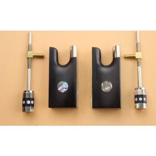 2pcs violin ebony bow frot.4/4 violin bow accessories