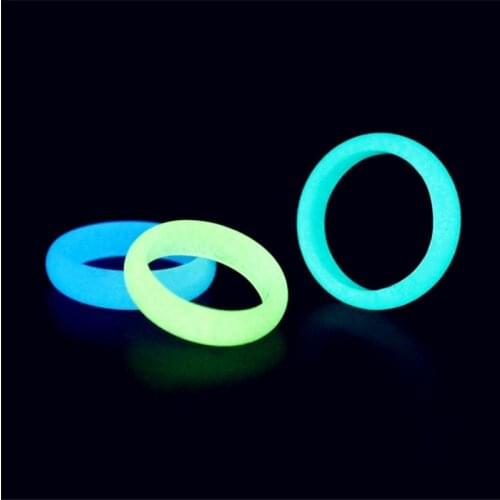 3 Color Luminous Stone Ring Women Men Fluorescent Glowing Rings Fashion Jewelry Glow In The Dark Finger Ring Band Halloween Gift