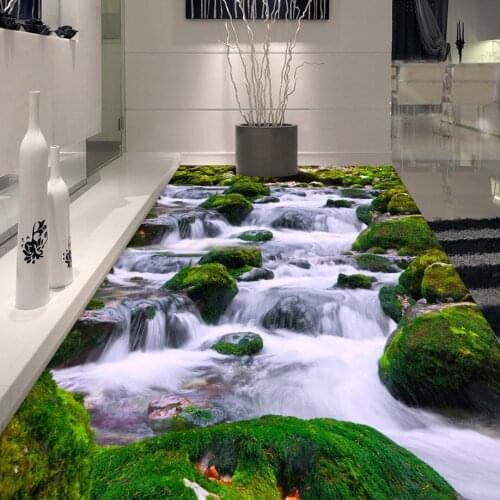 3D Floor Wallpaper Custom Any Size 3D Floor Painting Mural PVC Wear Non-slip Waterproof Thickened Self-adhesive Vinyl Wallpaper