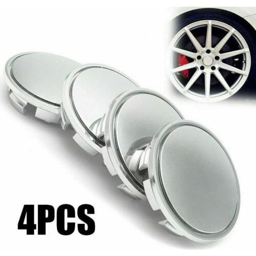 4Pcs Universal ABS Plastic Center Rim Hub Chrome Car Wheel Center Tyre Rim Hub Cap Cover Accessories
