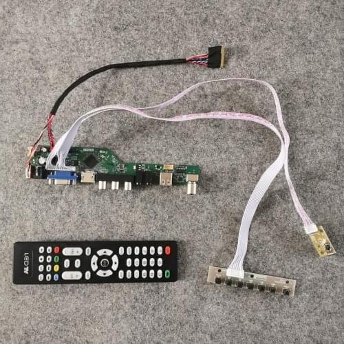 60Hz WLED VGA USB AV screen DIY kit universal controller board 40-Pin LVDS 1366*768 Fit CLAA101WA01A/CLAA116WA01A monitor