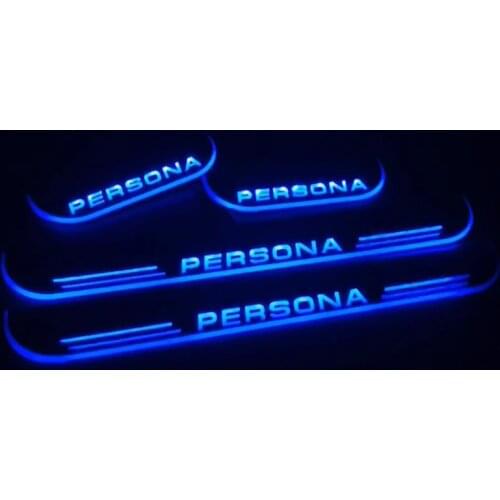 Express delivery led door sill plate strip welcome light threshold guard protectors for Persona