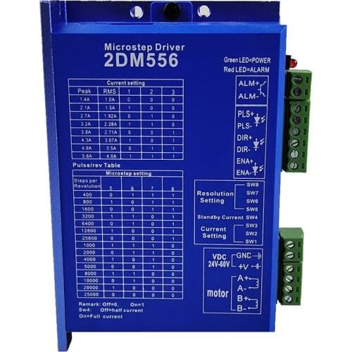 2 Phase 32bit DSP DC24 -60V 5.6A 2DM556 Digital Steeper motor Driver CNC MODULKIT CNC Engraving Stepper Motor Drive