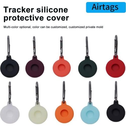 For AirTags Case Silicone Protective Cover Location Tracker Protector Silicone Case With Buckle For AirTags Tracker Anti-loss