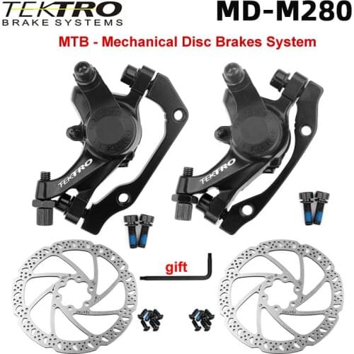 TEKTRO MD-M280 Mountain Bike-Hydraulic Disc Brake with TR160 160mm Wire-controlled mechanical Disc Brake MTB Bicycle Brake Parts