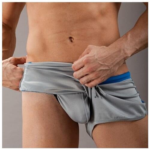Hot Mens Shorts Quick Dry Pouch In Male Bermuda Beach Trunks Swimsuit Bathing Shorts Casual Clothing