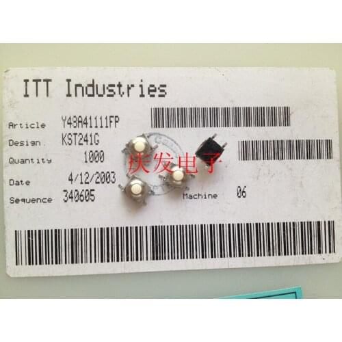 Imported French ITT 6*6*5 Waterproof and Dustproof Silicone Soft Touch Switch KST241G IP67