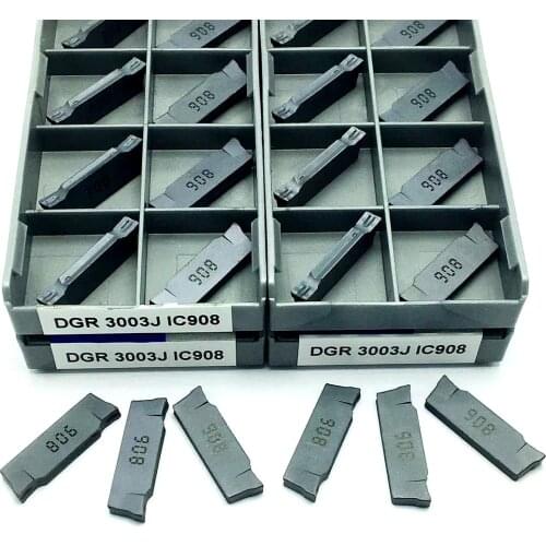 10 pieces of DGR3003J IC908 / DGR3003C IC908 carbide grooving insert CNC tool