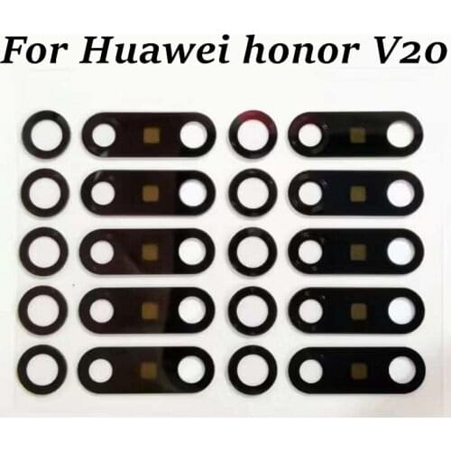 2 PCS Original For Huawei honor V20 Back Rear Camera Glass Lens Cover with Sticker Tape Adhesive Power Replacement MIXUEWEIQI