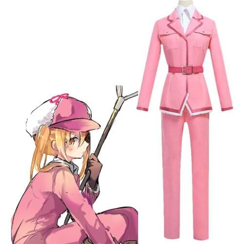 Anime Cells At Work Cosplay Basophilic Granulocyte Basophil Costume Uniform pink outfit Set