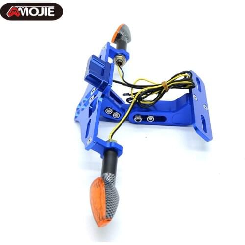 For YAMAHA XJR1300 XJR 1300 XJR1300SP 1999 2000 2001 2002 2003 Motorcycle License Plate Tail Frame Holder Bracket with LED Light