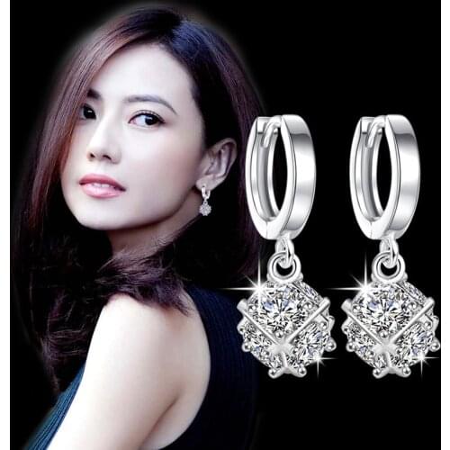 LByzHan 925 Sterling Silver New Jewelry Shambhala Luxury Zirconia Female Popular Original Brand Of High-end Vintage Stud Earring