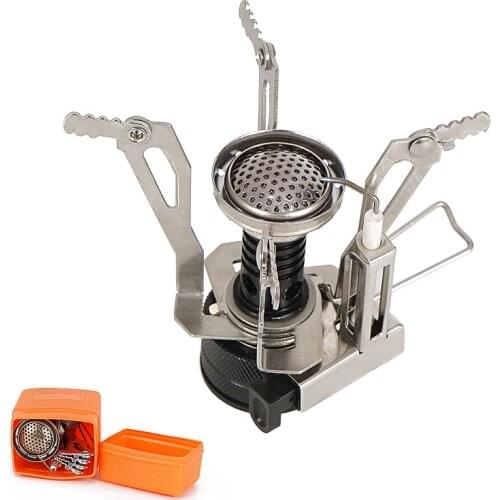 Mini Camping Stoves Folding Outdoor Gas Stove Portable Furnace Kitchen Cooking Picnic Split Stoves Cooker Burners Accessories