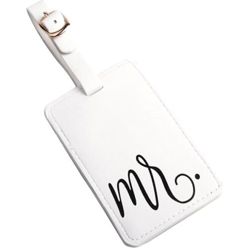 Mr Mrs Luggage Tag Leather for travel Suitcase accessories Personalized Bag Travel Accessories ID Address Invitation Label LT33A