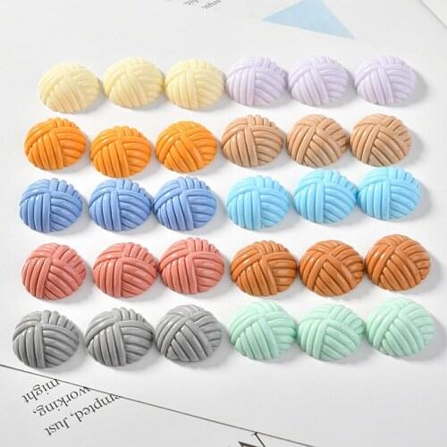 New 19mm round shape 50pcs/lot color resin flatback fashion beads diy jewelry stud earrings pendants accessory