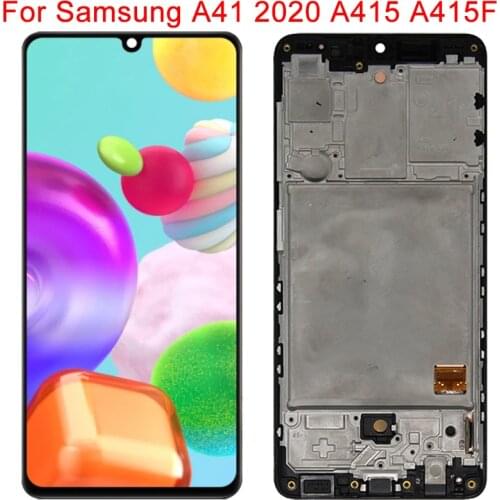 Original A415 LCD For Samsung Galaxy A41 2020 A415F Display With Frame 6.1" SM-A415F LCD Touch Screen Display Panel Assembly