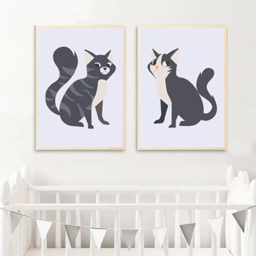 Lovely Kitten Cat Canvas Poster Unframed Poster Canvas Print Painting Wall Art Kids Room Home Decoration