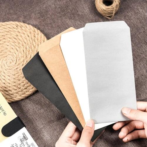 12pcs Gift Paper Bag White Black Silver Party Favor Bags 9.6x20cm Candy Cookie Wrapping Party Wedding Gift Packing Envelopes