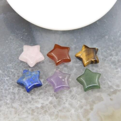 Polished Natural Rose Quartzs/Amethysts/Red Agates/Aventurine/Tiger Eye/Lapis 20mm Star Shaped Crafts Healing Crystal Home Decor
