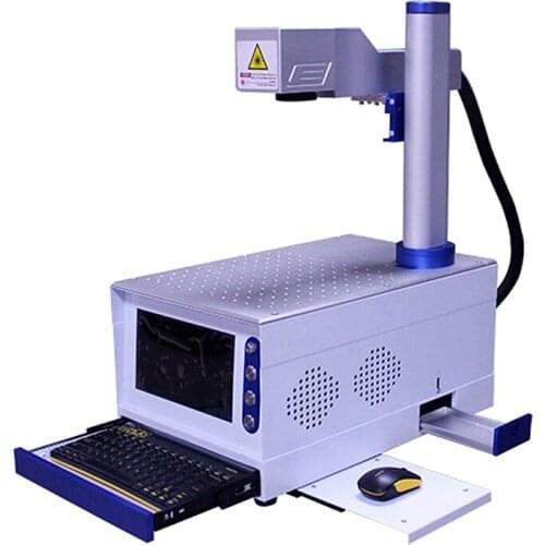 20W Mini Portable Raycus Fiber Laser Metal Marking Machine Laser Engraver Machine Nameplate Mach Stainless Steel with Computer