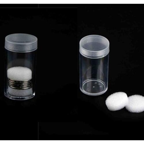 Prevent Damage Gross Ware Tool 30mm Protective Tube Holder Transparent Plastic Coins Storage Bottle Tube Coins Collect 1PC