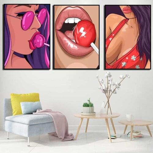 Reliabli Cool Sexy Girl Pictures Women Portrait Posters Modern Canvas Painting Wall Art For Living Home DecorRoom