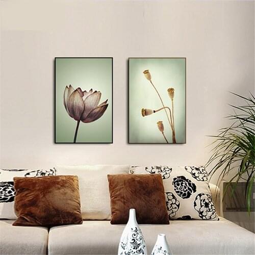 Modern Chinese Lotus Features Dutch Rhyme Features Canvas Painting Art Print Poster Picture Wall Bedroom Decoration Home Decor