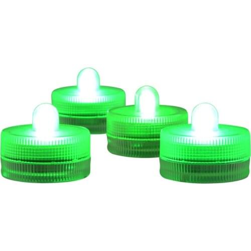 120pieces/lot Super Bright Single LED CR2032 Battery Operated Submersible LED Waterproof Candle Tea Light For Wedding Decor