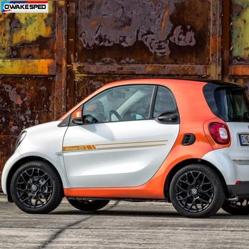 Ultimate 125 Stripes For Smart Fortwo Forfour Colorful Racing Sport Sticker Car Door Side Skirt Vinyl Decals
