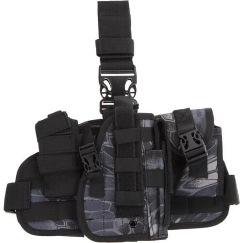 Abay Universal Thigh Leg Airsoft Tactical Gun Holster Bag Molle Pouch Military Army Paintball Hunting Drop Leg Pistol Holsters