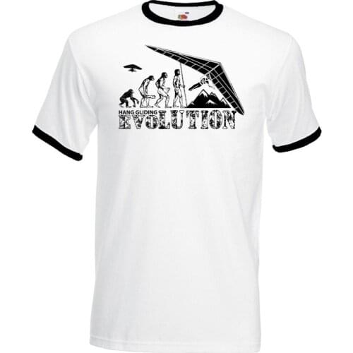 Hang Gliding Evolution Mens Funny T-Shirt Hang Glider Paraglider Paragliding 2019 Fashion Men Printed T Shirts Custom Design