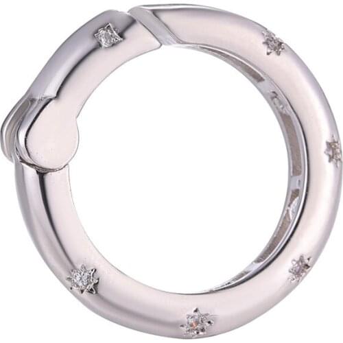 JUYA 5 Pcs Wholesale Cubic Zirconia Screw Clasps Hooks Connectors Real Gold Plating DIY Handmade Jewely Findings Accessories